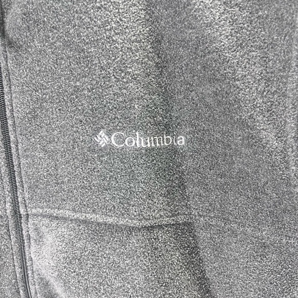 Columbia Fleece Vest Jacket Mens XL outerwear Gray Soft Casual Performance 1866 - Picture 2 of 8